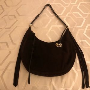 Michael Kors Brown Suede Fringed Hobo